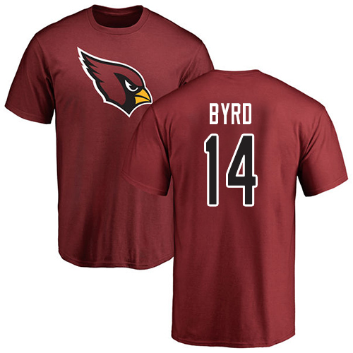 Arizona Cardinals Men Maroon Damiere Byrd Name And Number Logo NFL Football #14 T Shirt->arizona cardinals->NFL Jersey